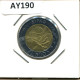 500 LIRE 1998 ITALIEN ITALY Münze BIMETALLIC #AY190.2.D.A - 500 Lire