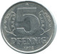 5 PFENNIG 1972 A DDR EAST DEUTSCHLAND Münze GERMANY #AE014.D.A - 5 Pfennig