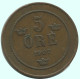 5 ORE 1907 SWEDEN Coin #AC684.2.U.A - Sweden