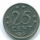 25 CENTS 1970 NIEDERLÄNDISCHE ANTILLEN Nickel Koloniale Münze #S11435.D.A - Niederländische Antillen