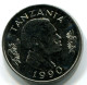 1 SHILLING 1990 TANZANIA UNC President Mwinyi Torch Moneda #W11250.E.A - Tanzanie