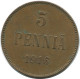5 PENNIA 1916 FINLANDE FINLAND Pièce RUSSIE RUSSIA EMPIRE #AB189.5.F.A - Finlande