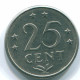 25 CENTS 1970 ANTILLAS NEERLANDESAS Nickel Colonial Moneda #S11448.E.A - Niederländische Antillen