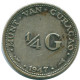1/4 GULDEN 1947 CURACAO NIEDERLANDE SILBER Koloniale Münze #NL10830.4.D.A - Curacao