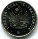 5 CENTIMES 1997 HAITÍ HAITI UNC Moneda #W11404.E.A - Haïti