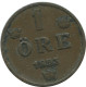 1 ORE 1893 SWEDEN Coin #AD425.2.U.A - Schweden