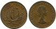 HALF PENNY 1963 UK GRANDE-BRETAGNE GREAT BRITAIN Pièce #AZ692.F.A - C. 1/2 Penny