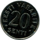 20 SENTI 1999 ESTONIA UNC Moneda #M10347.E.A - Estonie