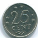 25 CENTS 1971 NETHERLANDS ANTILLES Nickel Colonial Coin #S11556.U.A - Netherlands Antilles