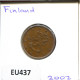 5 EURO CENTS 2002 FINLANDE FINLAND Pièce #EU437.F.A - Finlandia