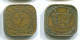5 CENTS 1966 SURINAME Netherlands Nickel-Brass Colonial Coin #S12830.U.A - Surinam 1975 - ...