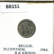 25 CENTIMES 1964 DUTCH Text BELGIUM Coin #BB151.U.A - 25 Cent