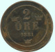 2 ORE 1881 SUECIA SWEDEN Moneda #AC864.2.E.A - Sweden