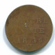 2 CENTS 1836 SUMATRA INDES ORIENTALES NÉERLANDAISES Colonial Pièce #S11834.F.A - Dutch East Indies