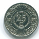 25 CENTS 1990 NETHERLANDS ANTILLES Nickel Colonial Coin #S11267.U.A - Antillas Neerlandesas