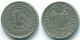 10 CENTS 1966 SURINAME NÉERLANDAIS NETHERLANDS Nickel Colonial Pièce #S13256.F.A - Surinam 1975 - ...