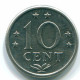 10 CENTS 1974 ANTILLES NÉERLANDAISES Nickel Colonial Pièce #S13511.F.A - Antilles Néerlandaises