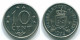 10 CENTS 1974 ANTILLES NÉERLANDAISES Nickel Colonial Pièce #S13511.F.A - Antilles Néerlandaises