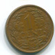 1 CENT 1967 NETHERLANDS ANTILLES Bronze Fish Colonial Coin #S11138.U.A - Netherlands Antilles