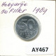 50 FILLER 1989 HUNGARY Coin #AY467.U.A - Hongrie