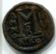 JUSTINII & SOPHIA AE HALF FOLLIS 565 AD THESSALONICA BYZANTINE #ANC12173.45.E.A - Bizantine
