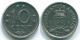 10 CENTS 1970 ANTILLES NÉERLANDAISES Nickel Colonial Pièce #S13326.F.A - Antilles Néerlandaises
