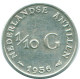1/10 GULDEN 1956 NIEDERLÄNDISCHE ANTILLEN SILBER Koloniale Münze #NL12089.3.D.A - Niederländische Antillen