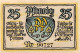 25 PFENNIG 1921 Stadt POTTMES Bavaria UNC DEUTSCHLAND Notgeld Banknote #PB669 - [11] Emissions Locales