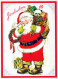 BABBO NATALE Buon Anno Natale Vintage Cartolina CPSM #PBL321.IT - Kerstman