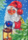 PAPÁ NOEL Feliz Año Navidad Vintage Tarjeta Postal CPSM #PAU487.ES - Kerstman