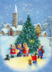 PAPÁ NOEL Feliz Año Navidad Vintage Tarjeta Postal CPSM #PAU618.ES - Santa Claus