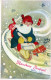 PAPÁ NOEL Feliz Año Navidad Vintage Tarjeta Postal CPSMPF #PKG295.ES - Kerstman