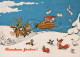 PAPÁ NOEL Feliz Año Navidad Vintage Tarjeta Postal CPSM #PAW562.ES - Santa Claus