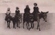 ÂNE Animaux Enfants Vintage Antique CPA Carte Postale #PAA338.FR - Donkeys