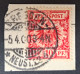 Deutsches Reich 1889, Briefstück Mi 47db Geprüft - Usados