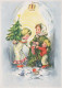 Bonne Année Noël ENFANTS Vintage Carte Postale CPSM #PAY010.FR - Nouvel An