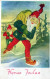 SANTA CLAUS Happy New Year Christmas Vintage Postcard CPSMPF #PKG294.GB - Santa Claus