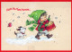 Happy New Year Christmas Children Vintage Postcard CPSM #PBM211.GB - Nouvel An