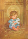 CHILDREN Scene Landscape Baby JESUS Vintage Postcard CPSM #PBB528.GB - Scènes & Paysages