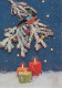 Happy New Year Christmas CANDLE Vintage Postcard CPSM #PAW131.GB - Nouvel An