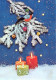 Happy New Year Christmas CANDLE Vintage Postcard CPSM #PAW131.GB - Nouvel An