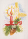 Happy New Year Christmas CANDLE Vintage Postcard CPSM #PAV584.GB - Nouvel An