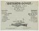 Postal Cheque Cover Belgium 1938 Medical Instruments - Ferry Boat - Oostende - Dover - Other & Unclassified