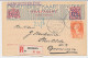 Briefkaart G. 202 / Aangetekend / Bijfrankering Groningen 1925 - Ganzsachen