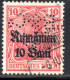 3233 1918 GERMAN OCCUPATION.SCARCE PERFIN. - Occupations