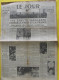 Journal Le Jour Du 7 Février 1934. Emeute Sanglante à Paris Daladier Pou-Yi Mandchourie Chine Bailby Brocard - Other & Unclassified