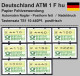 Deutschland Bund ATM 1 F Hu / Fehlverwendung Nagler Posthornaufdruck Tastensatz TS1 Postfrisch - Automatenmarken [ATM]