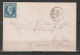 FRANCE 1862 N° 14B S/Lettre Obl. PC 4205 (Breil-sur-Roya Alpes-Maritimes) Pour Moutier Savoie - 1853-1860 Napoléon III