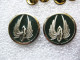 2 INSIGNES DE COL ARMEE FRANCAISE REGIMENT DU TRAIN VARIANTE COINDEROUX ETAT EXCELLENT (fond Vert) - Armée De Terre