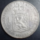 Netherlands 1 Gulden Wilhelmina Crown 1907 Silver VG - 1849-1890: Willem III.